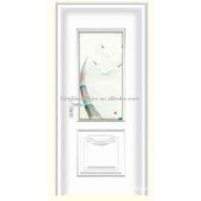 White Simple Steel Wooden Interior Door With Glass Designs JKD-905(E)